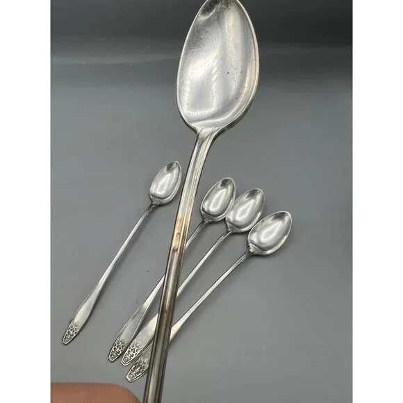 5 Lady Doris AI Silver Plate Ice Tea Spoons PRINCESS 7 in Arnold Palmer Mixer - Picture 10 of 16